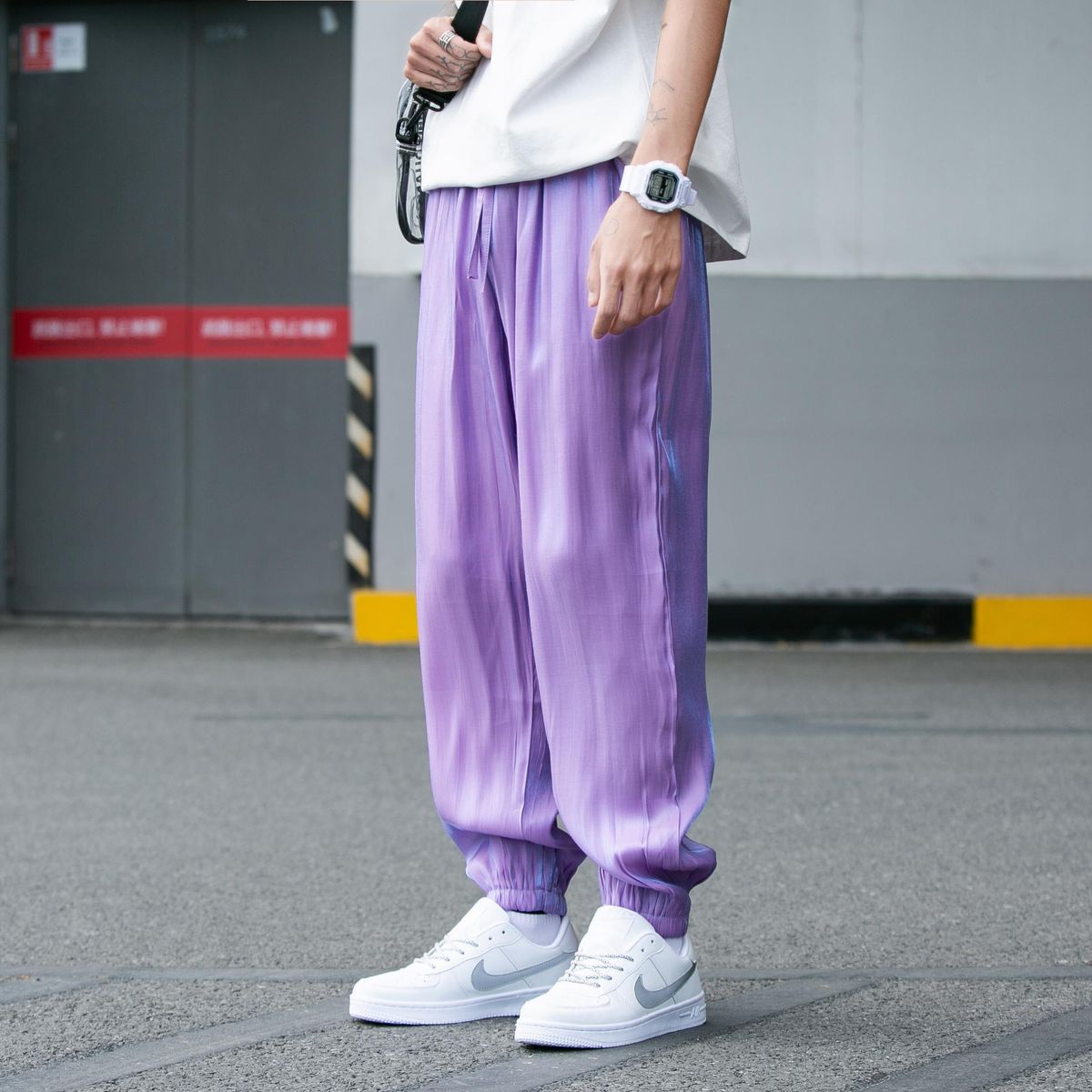 Pants Care Bombaching Hip Hip Hip Casual Elastic Waist