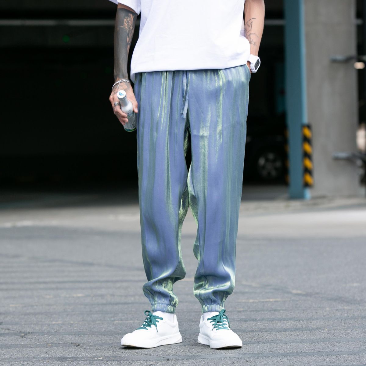 Pants Care Bombaching Hip Hip Hip Casual Elastic Waist