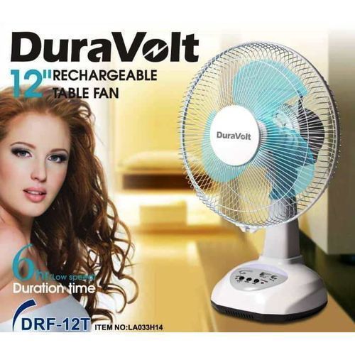 12 Inches Rechargeable Table Fan - DRF-12T