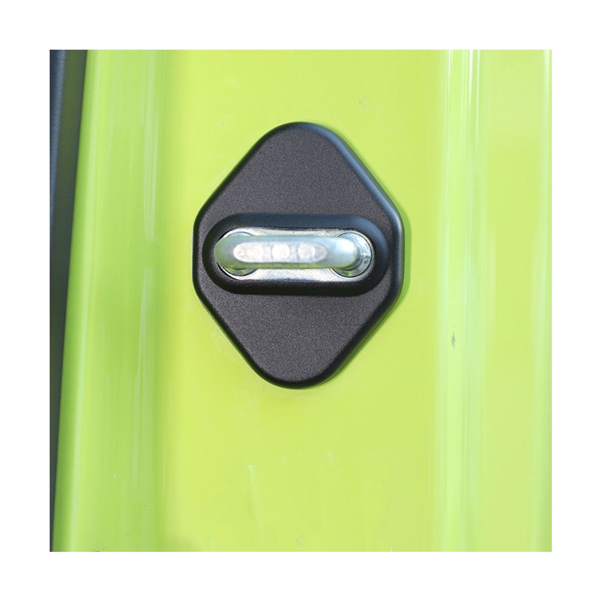 Black Aluminium Alloy Car Door Lock Cover Buckle Decoration for Jimny 2019-2022 JB64 JB74