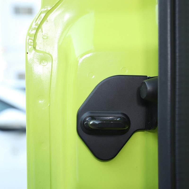 Black Aluminium Alloy Car Door Lock Cover Buckle Decoration for Jimny 2019-2022 JB64 JB74