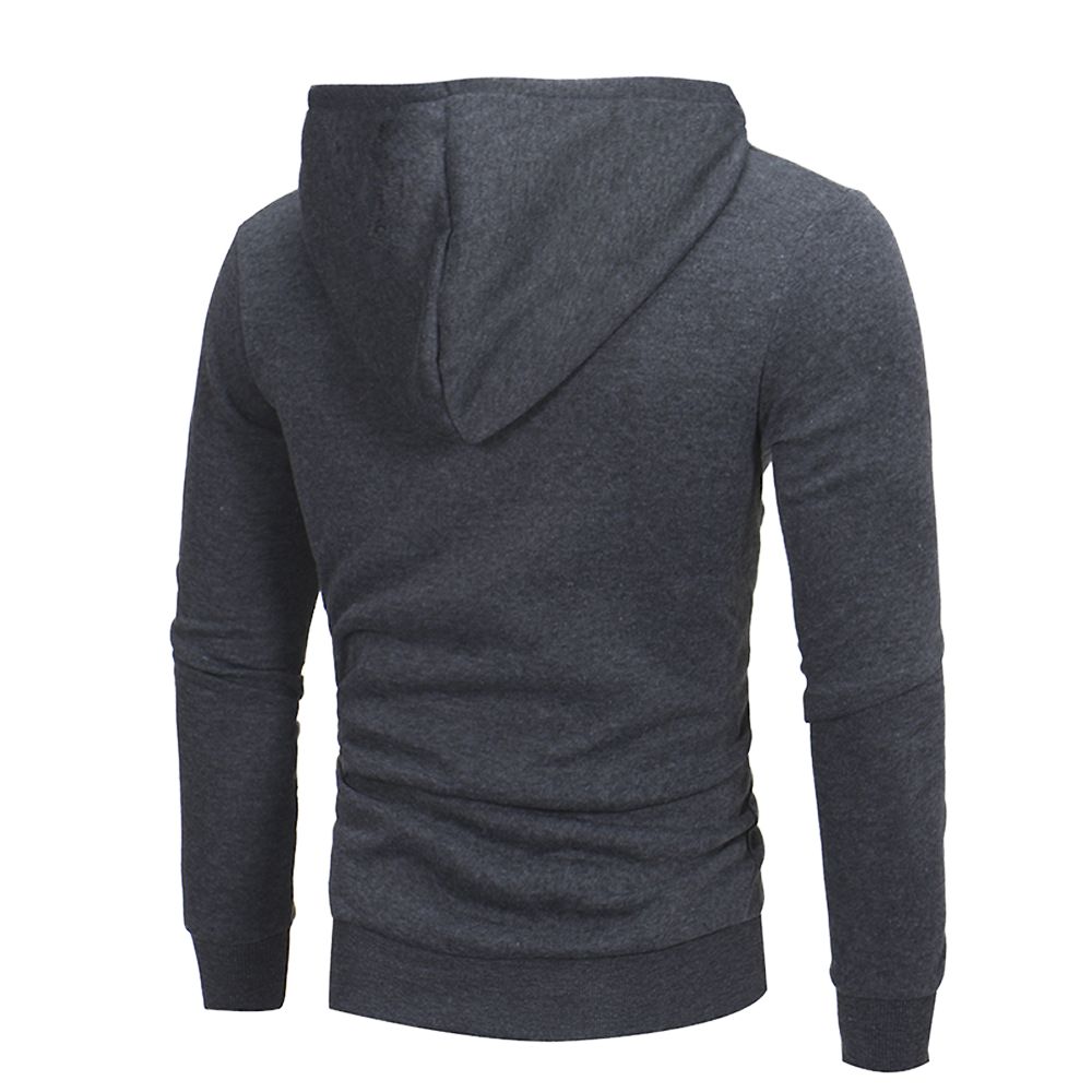 Mens Lightweight Jackets Casual Varsity Casual Zipper Hooded Trend Coats - Dark Grey