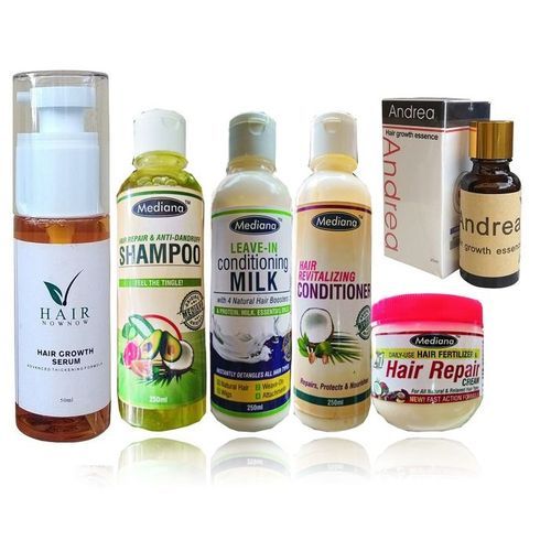 6-in-1 Hair Care Bundle With Hair Now Now & Andrea Oil.