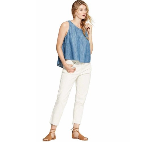 Women's Denim Swing Tank Top - Blue