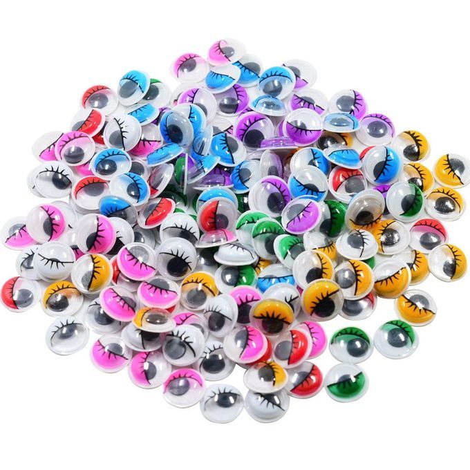 2X 168 Pieces Colorful Lovely Wiggle Eyes With Eyelashes For