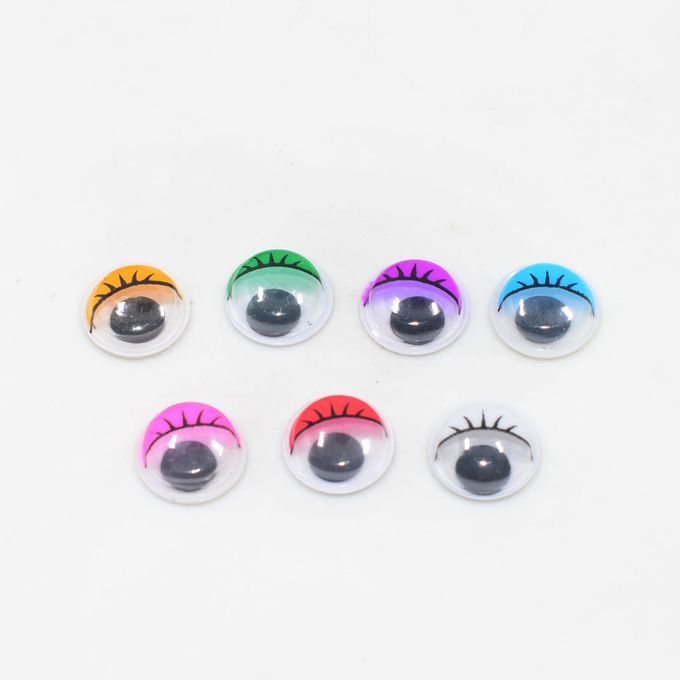 2X 168 Pieces Colorful Lovely Wiggle Eyes With Eyelashes For