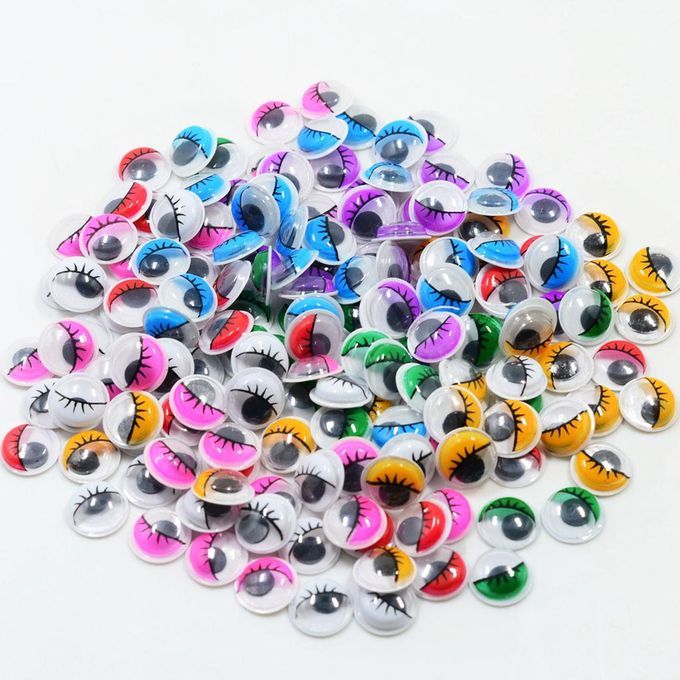 2X 168 Pieces Colorful Lovely Wiggle Eyes With Eyelashes For
