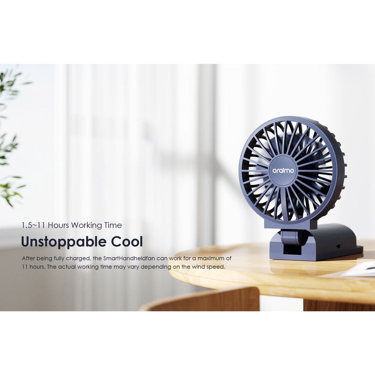 SmartHandheld Fan 4 Adjustable Speed Foldable And Carabiner