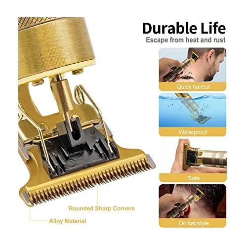 Rechargeable Wireless Hair Clipper Bronze Dragon Phoenix Three-piece Set