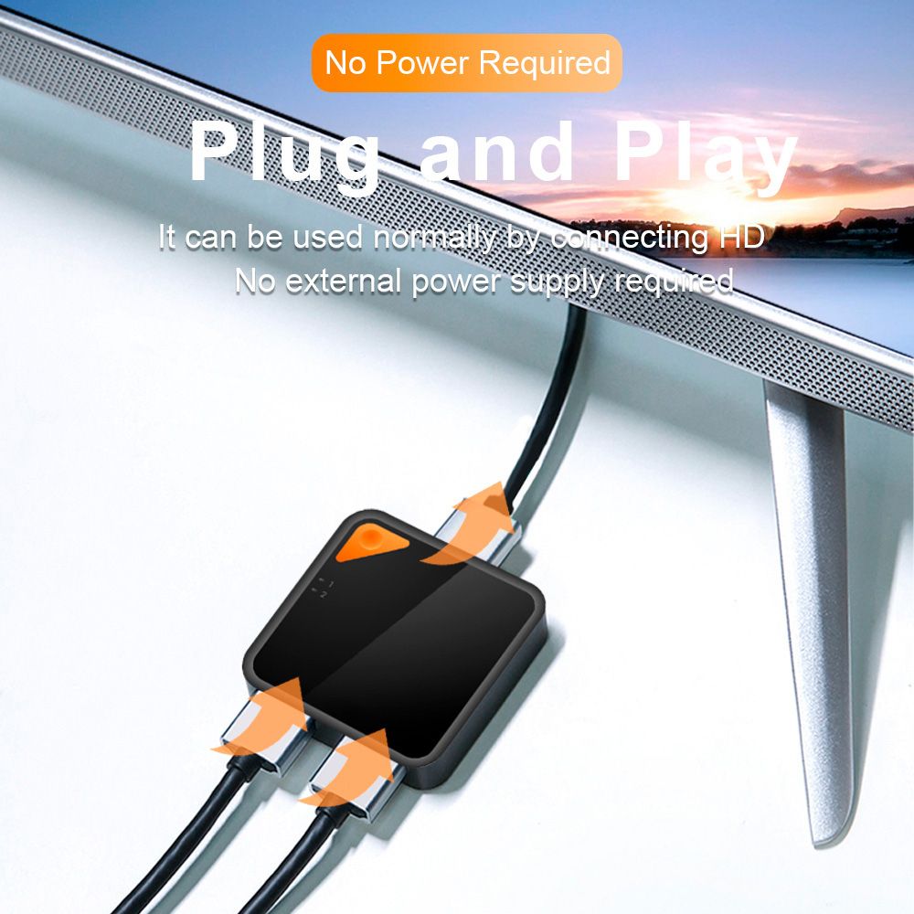 HD Switch HD Splitter 2 In 1 Out With Indicator Light