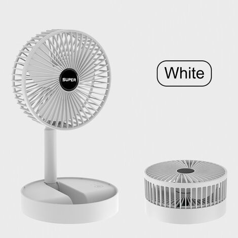 Mini Foldable Telescopic Desktop Electric Fan 3 Speed Mute
