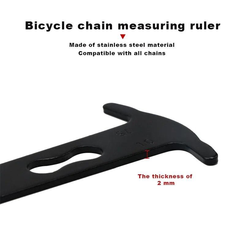Bicycle Chain Wear Indicator Chain Gauge Checker Cycling Chain Checker Portable Steel Bike Repair Tool MTB Road Bike Accessories