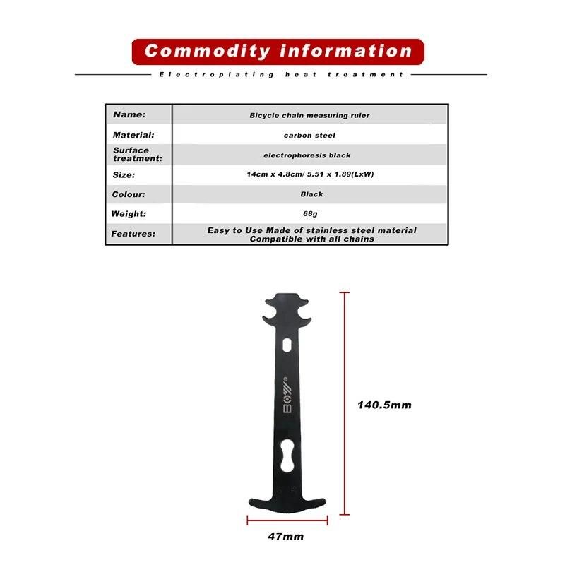 Bicycle Chain Wear Indicator Chain Gauge Checker Cycling Chain Checker Portable Steel Bike Repair Tool MTB Road Bike Accessories