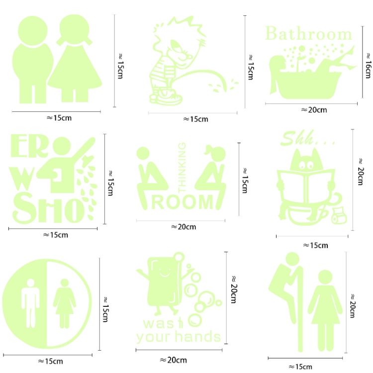 3 PCS Self-adhesive Luminous Sticker，Model： YG-1-025