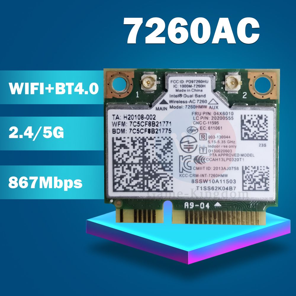 Dual Band Wireless-AC 7260HMW 7260AC FRU: 04X6090 04X6010