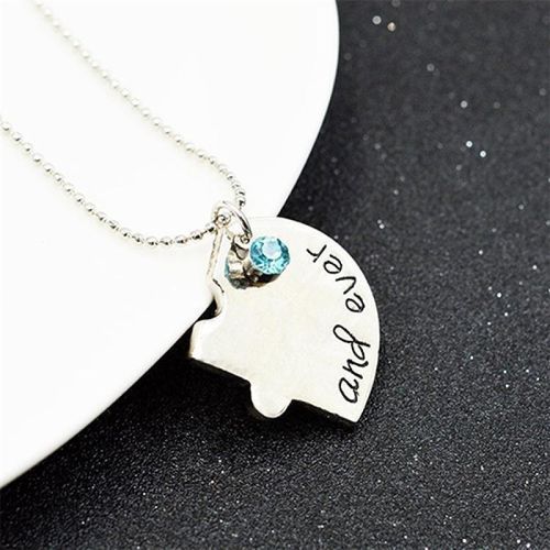 4Pcs/Set Best Friend  Friendship Puzzle Rhinestone Heart