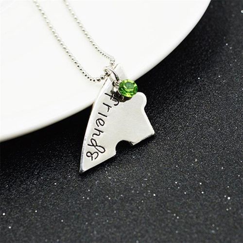 4Pcs/Set Best Friend  Friendship Puzzle Rhinestone Heart