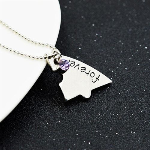 4Pcs/Set Best Friend  Friendship Puzzle Rhinestone Heart