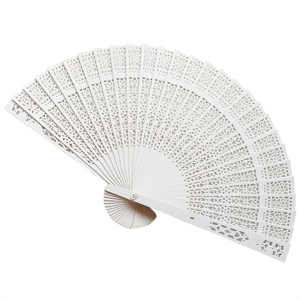 20cm 2019 Fan Fan Fan New Wedding Carved Openwork #NN628 Sandalwood Wooden