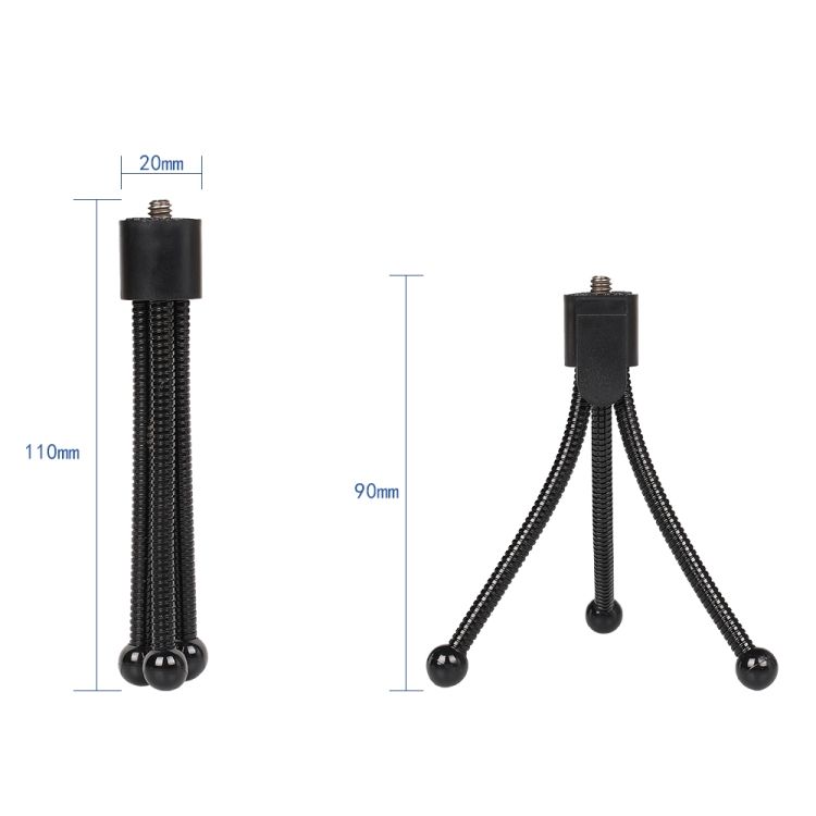 Mini Metal Desktop Tripod Mount With UNC1/4 Screw Interface