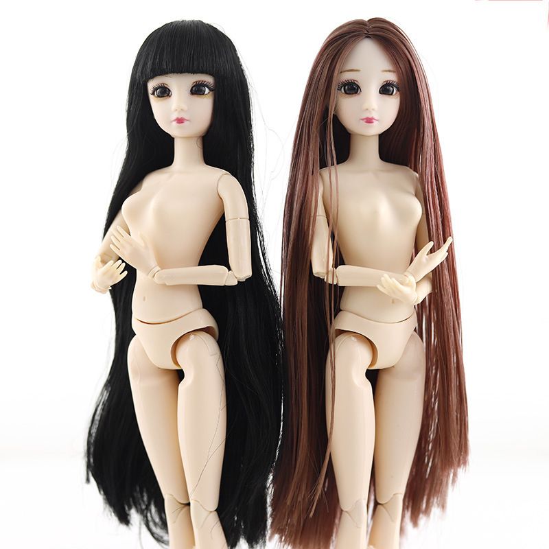 2022 New 30cm Fashion Doll 16 BJD Dolls Body Make-up 3D Eyes Long Wig Hair Beautiful Princess Baby