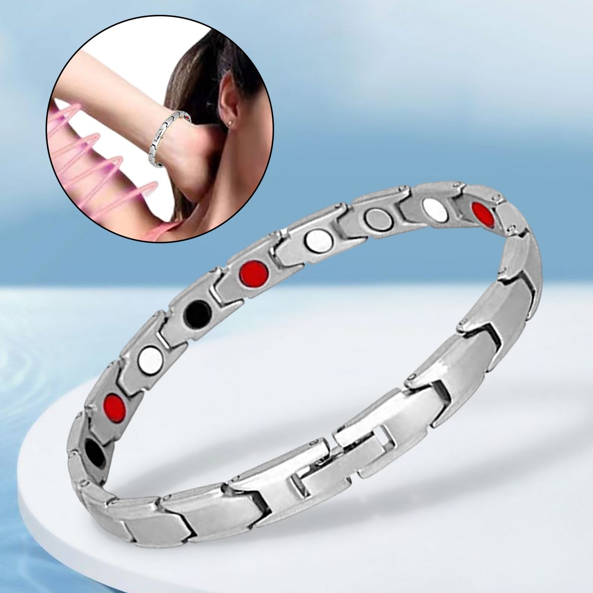 Bracelet Therapeutic Slimming Lady Bracelet Silver