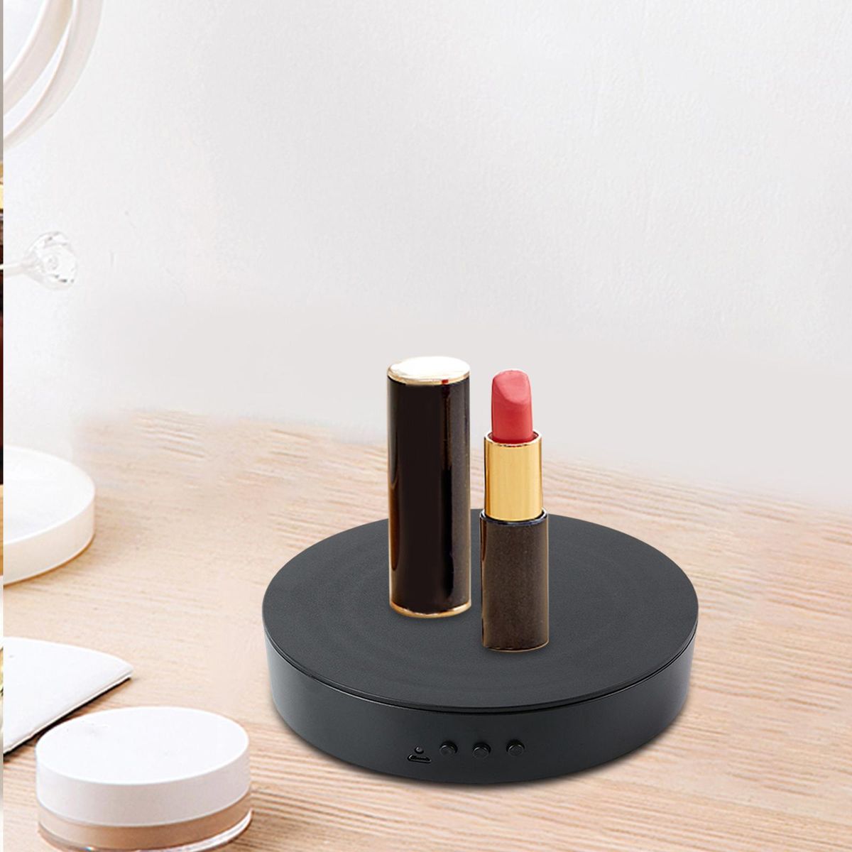 Rotating Display Stand 15cm For Cake 3D Models Photography Black