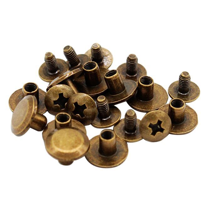 20Pcs Binding Chicago Screws Nail Rivets Studs For DIY Leather Crafts