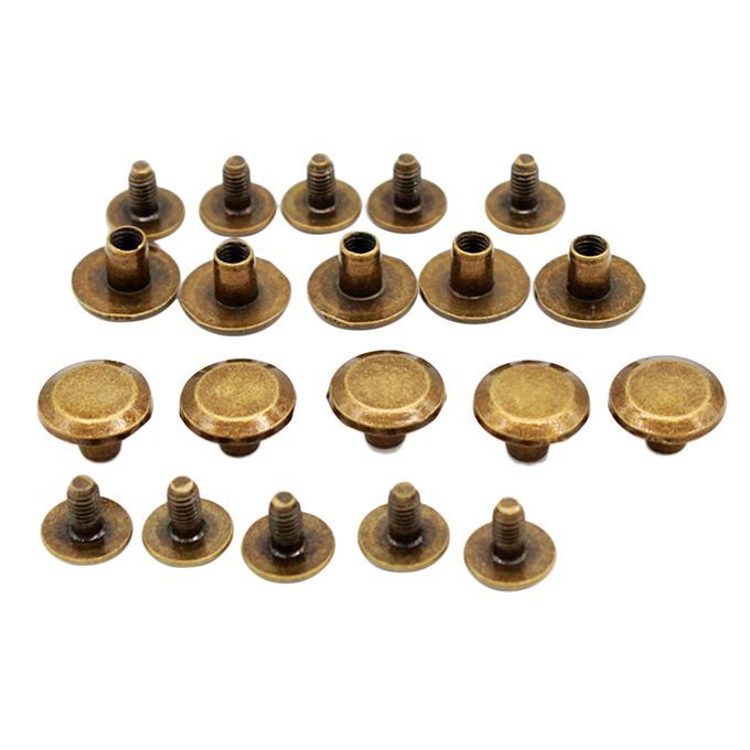 20Pcs Binding Chicago Screws Nail Rivets Studs For DIY Leather Crafts