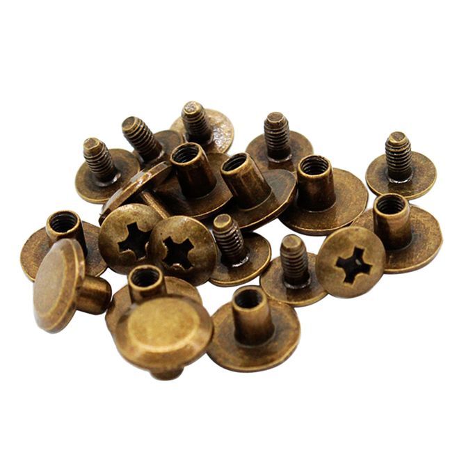 20Pcs Binding Chicago Screws Nail Rivets Studs For DIY Leather Crafts