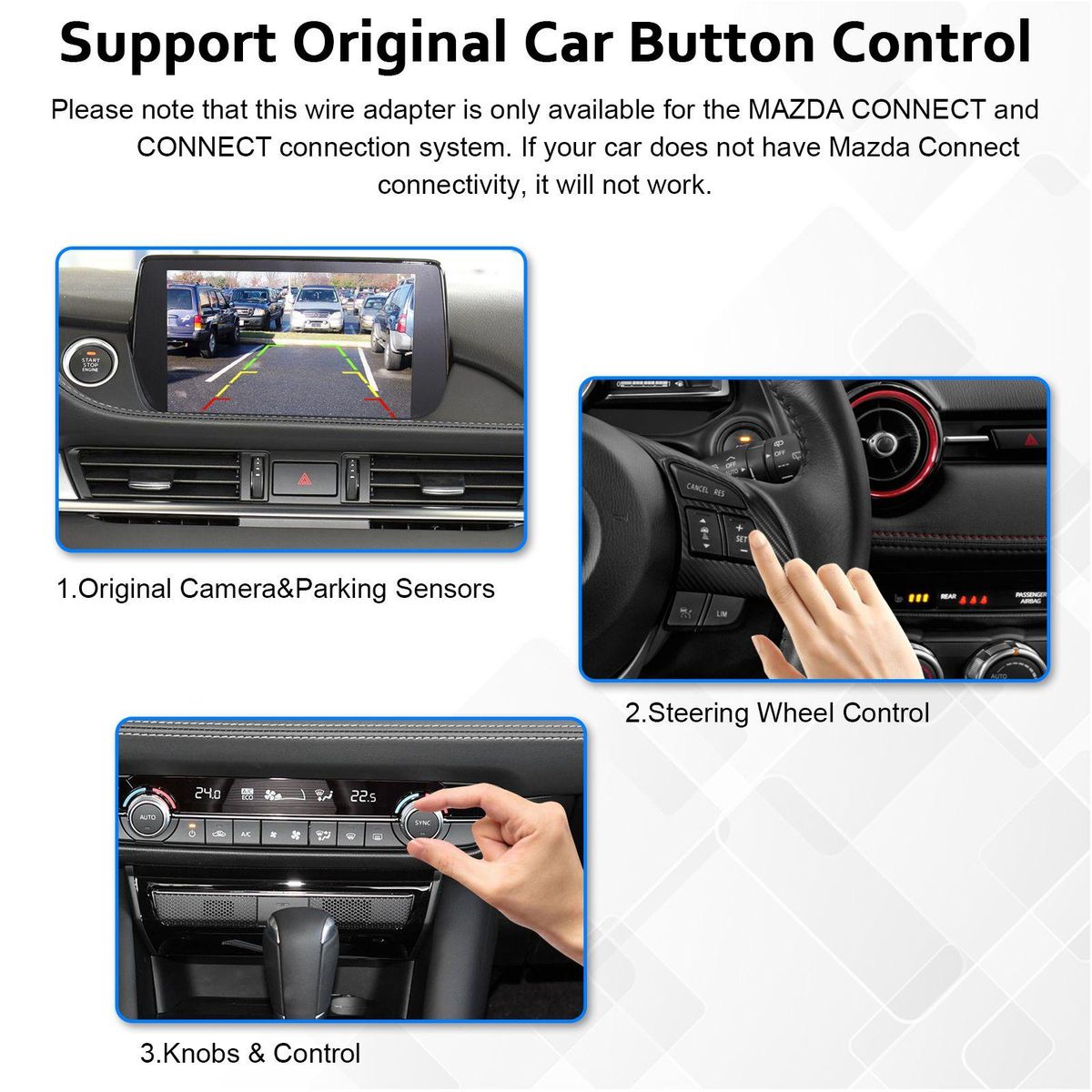 Auto USB Adapter Hub Apple-CarPlay Android TK78-66-9U0C for Mazda 3 6 2 Mazda CX5 CX3 CX9 Miata MX5 Toyota Yaris