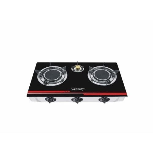 Tempered Glass Table Top Gas Cooker - Cgs 301-b - 3 Burner-