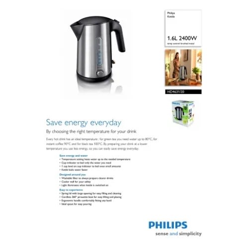 Metal Kettle - Hd4631/20 - 1.6L -  2400W