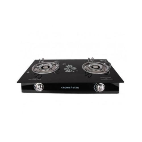 Double Burner Table Glass Gas Cooker