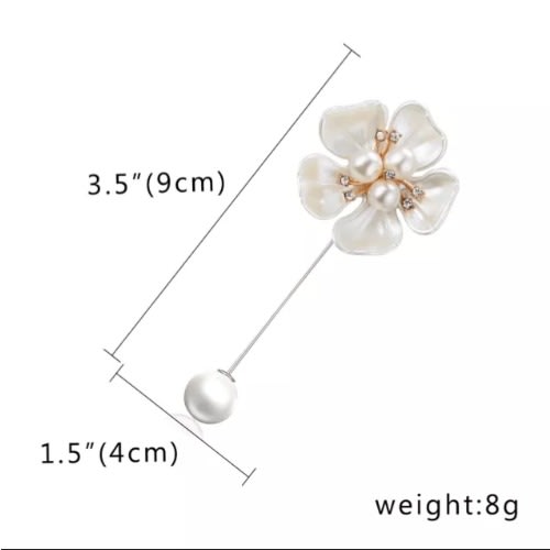 Elegant Shell Pearl Flower Pin Brooch For Women