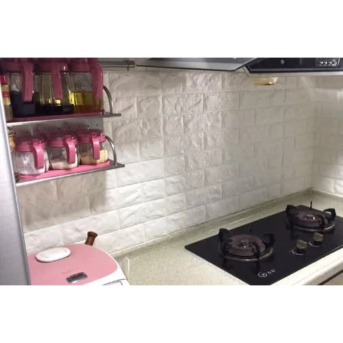 Self Adhesive Brick Wallpaper Sticker -White 70x77cm
