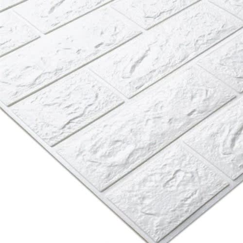 Self Adhesive Brick Wallpaper Sticker -White 70x77cm