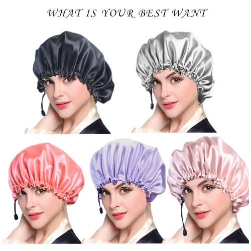 Adjustable Sleep Satin Bonnet- Purple
