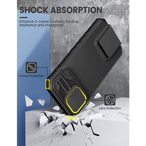Case With Slide Camera Cover & kickstand Heavy Duty Protection For iPhone 13 Pro Max