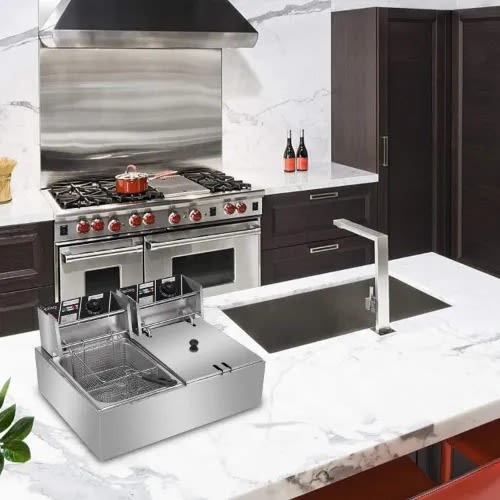 Boma - Commercial Deep Fryer - 5000w - 12L - 2 Tank Fryer