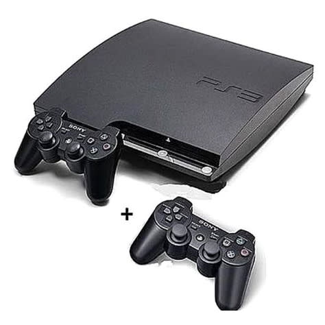 Ps3 Console Slim - 320gb With 20 Bonus Games And 2 Pads