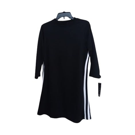 Black Dress With White Side Strip