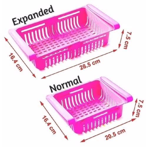 Refrigerator Organizer - Pink - Set Of 2