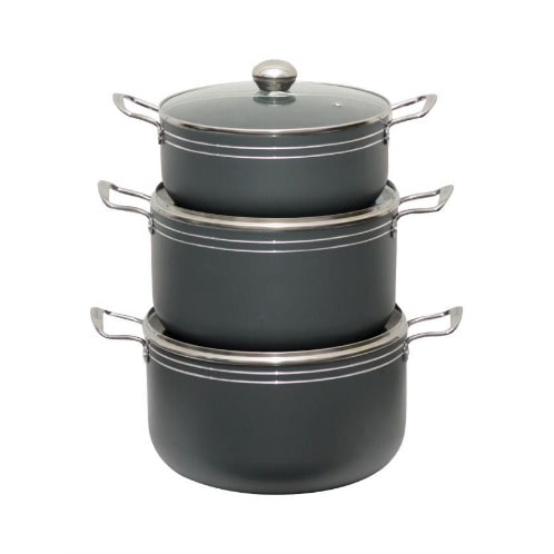 Hoffner Non-Stick Pot Set - 3 Pieces
