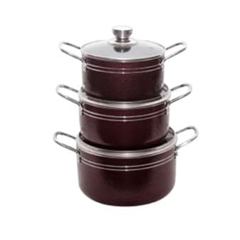Hoffner Non-Stick Pot Set - 3 Pieces