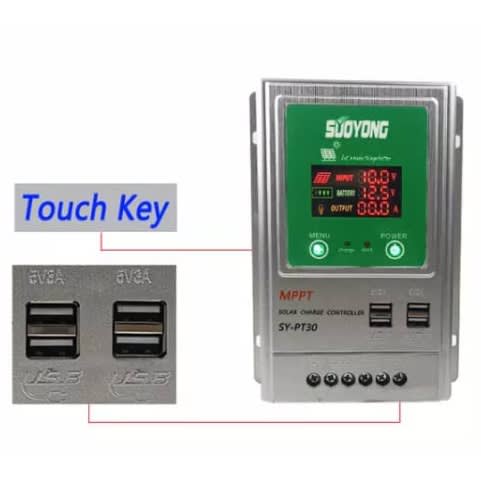 Mppt 30a Solar Charge Controller 12v 24v With 4 Usb