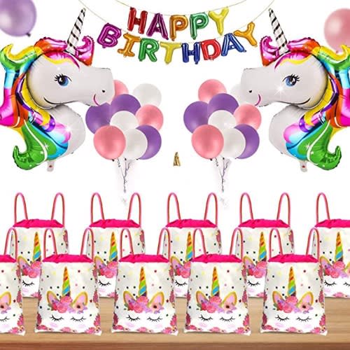 Unicorn Drawstring Party Bag - 12pcs