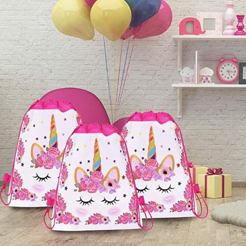Unicorn Drawstring Party Bag - 12pcs