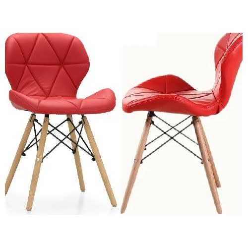 Leather Dining Chair With Wooden Leg