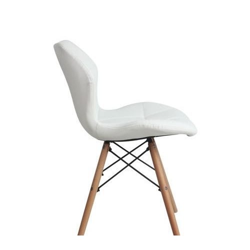 Leather Dining Chair With Wooden Leg